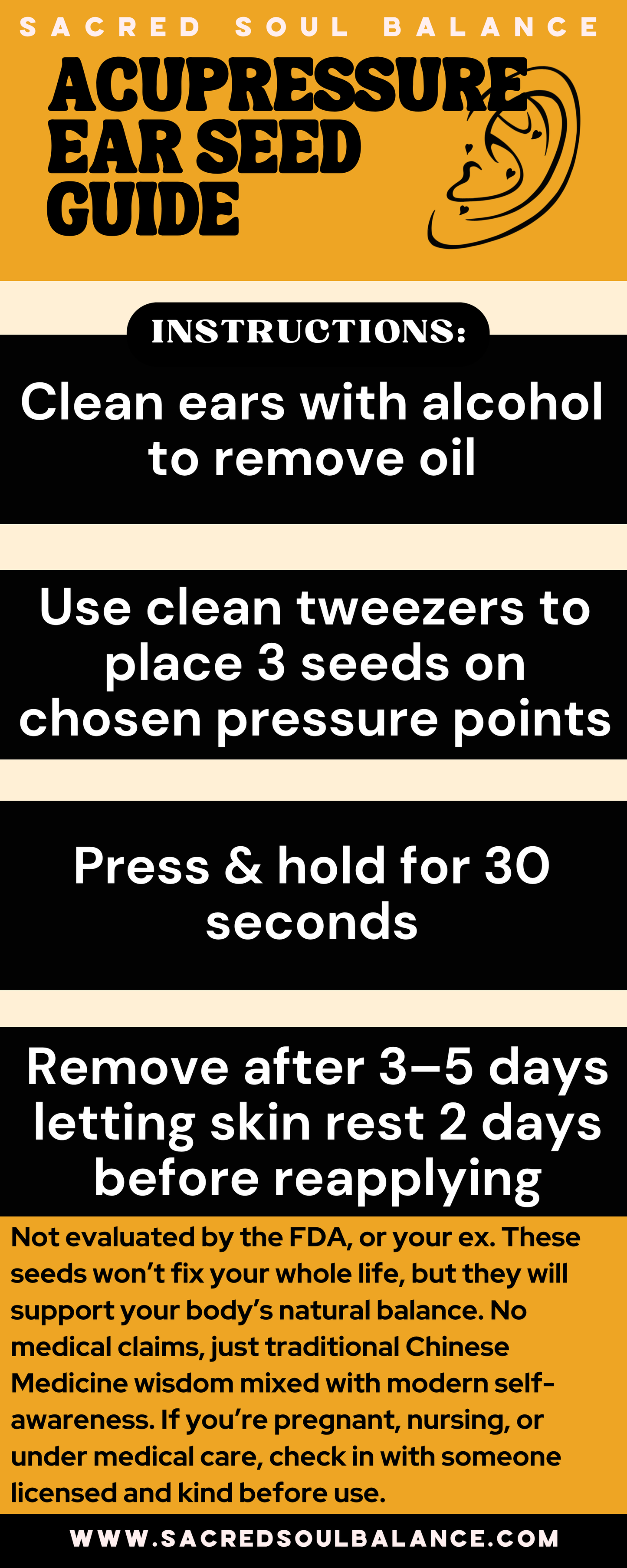 Acupressure Gold Ear Seeds (40-pack)