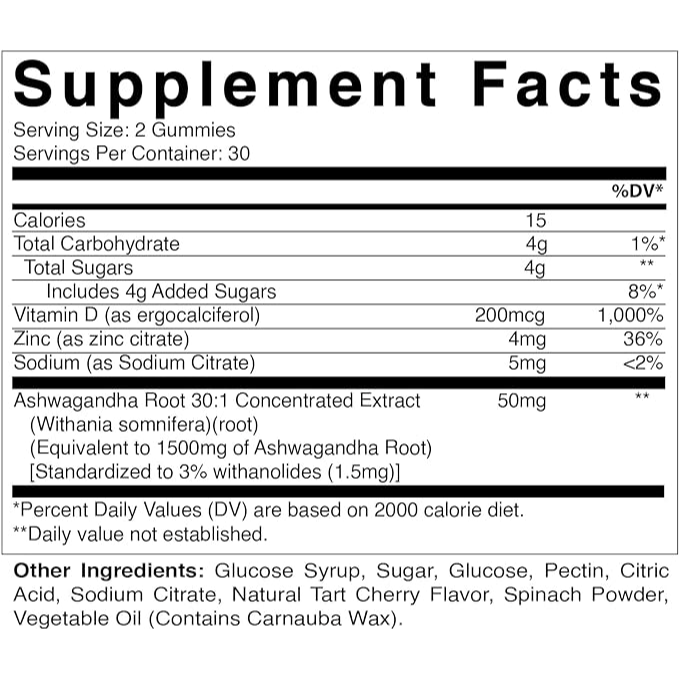 Ashwagandha - 60 Vegan Gummies