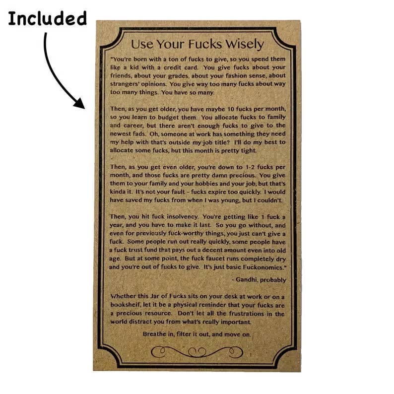 Jar of F*cks Small