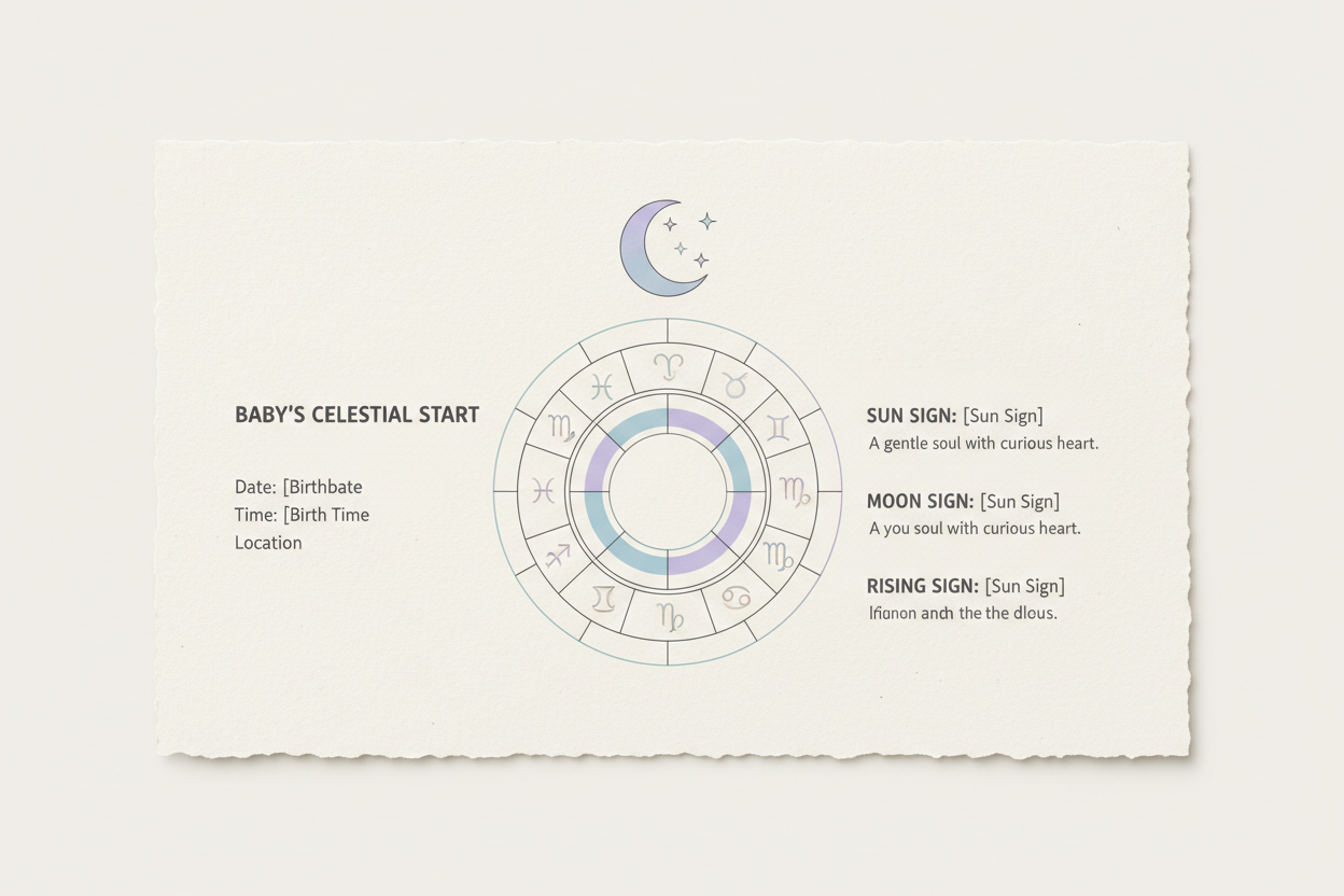 Child/new baby astrology report image not too complicated