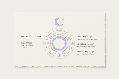 Child/new baby astrology report image not too complicated