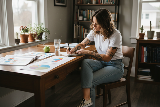custom nutrition plan written by tattoos female brown hair checkered vans jeans white tshirt 
